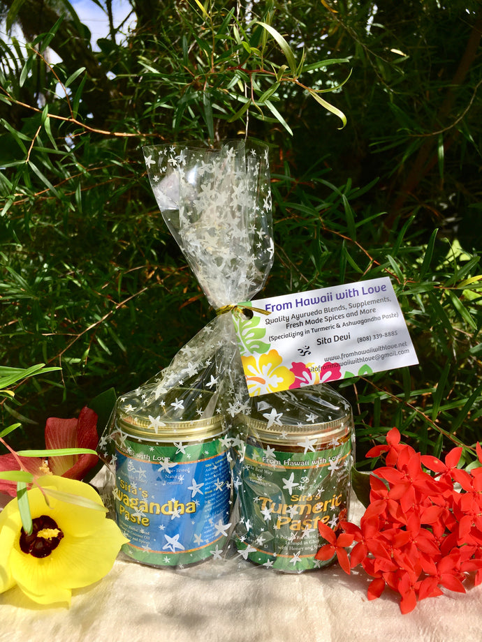 Sita's Ashwagandha Paste & Sita's Turmeric Paste with Coconut Oil  (7.5 oz. jars)