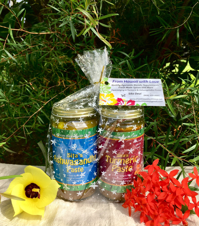 Sita's Ashwagandha Paste & Sita's Turmeric Paste Coconut Oil (14 oz. jars)